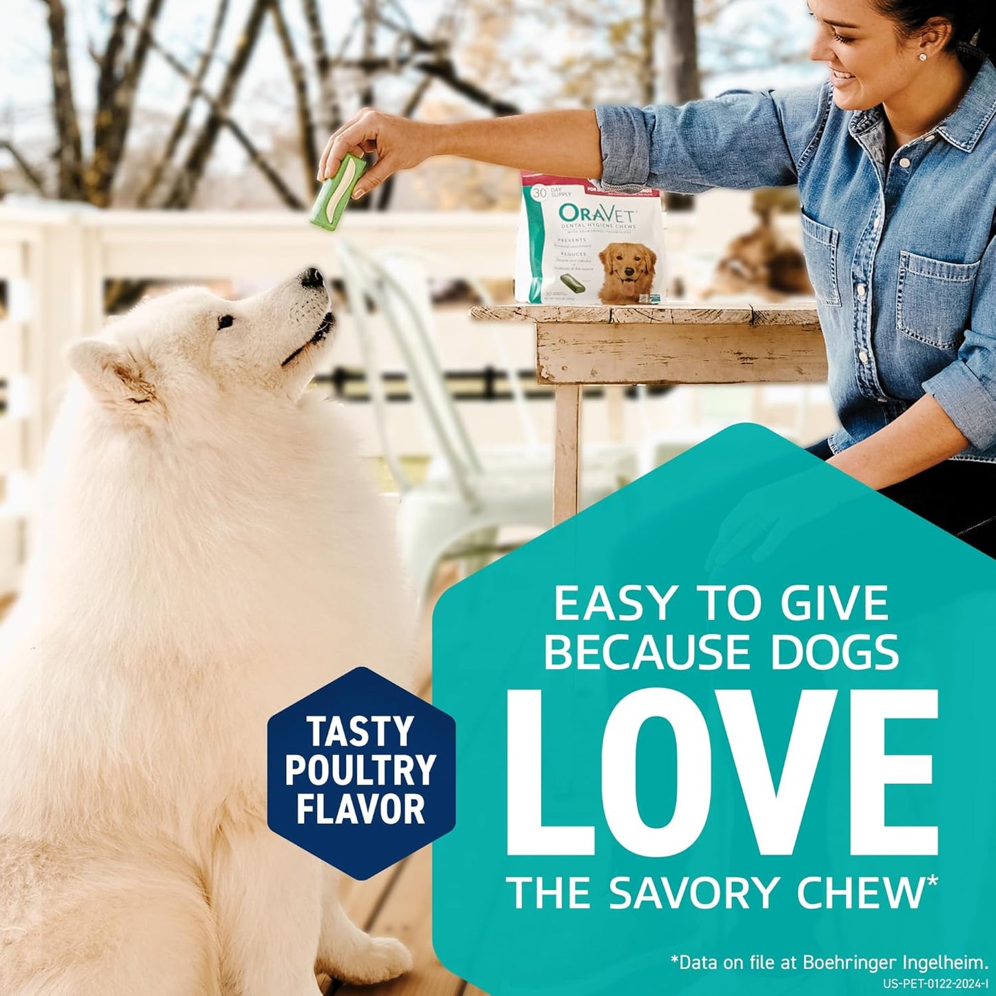 Dental Chews for Small Dogs (10-24 lbs) - 30 Count Blue Pouch for Enhanced Oral Care and Hygiene