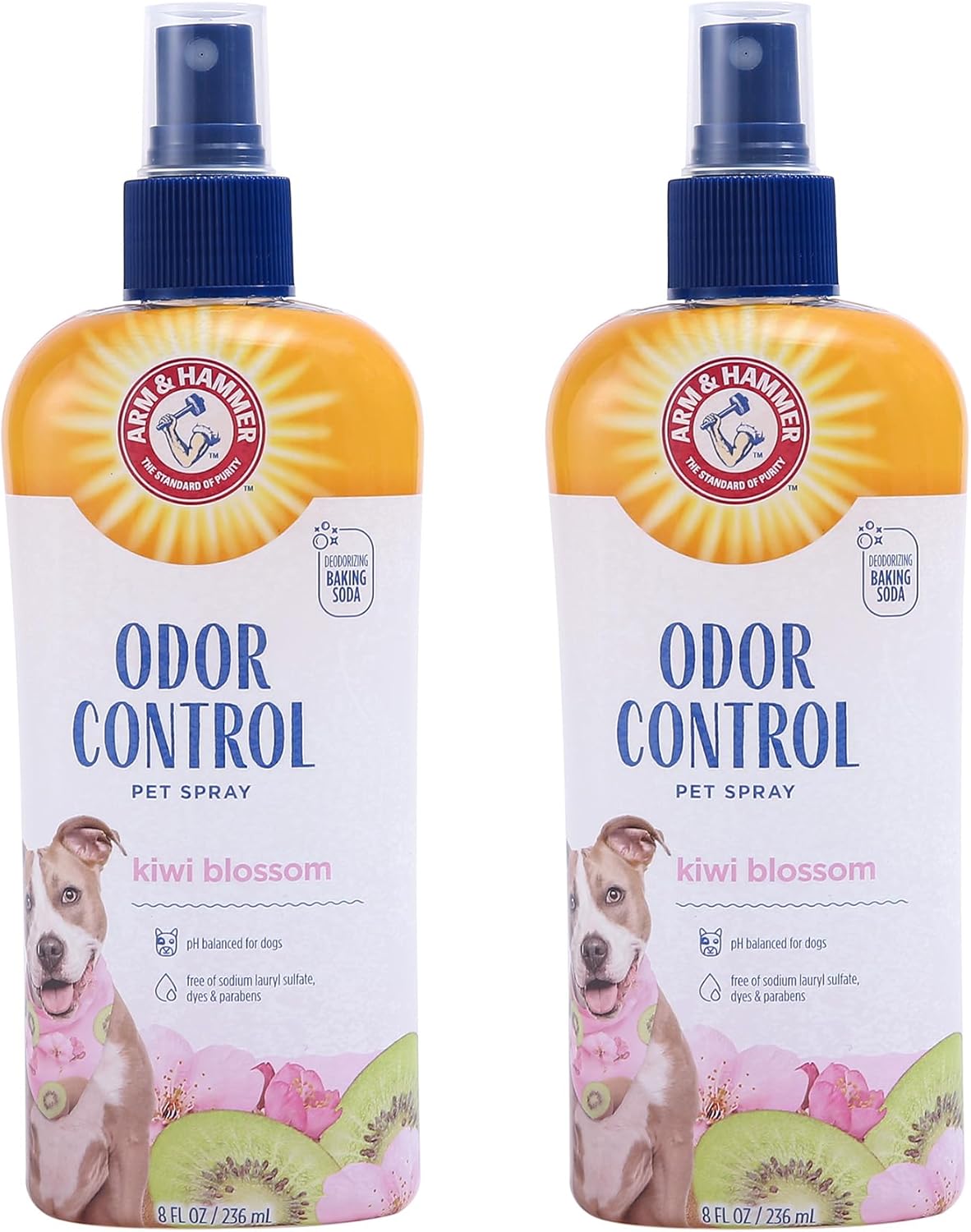 Super Deodorizing Spray for Dogs - Effective Odor Eliminator with Fresh Kiwi Blossom Scent, 8 Ounces