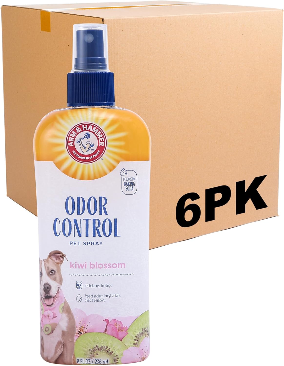 Super Deodorizing Spray for Dogs - Effective Odor Eliminator with Fresh Kiwi Blossom Scent, 8 Ounces