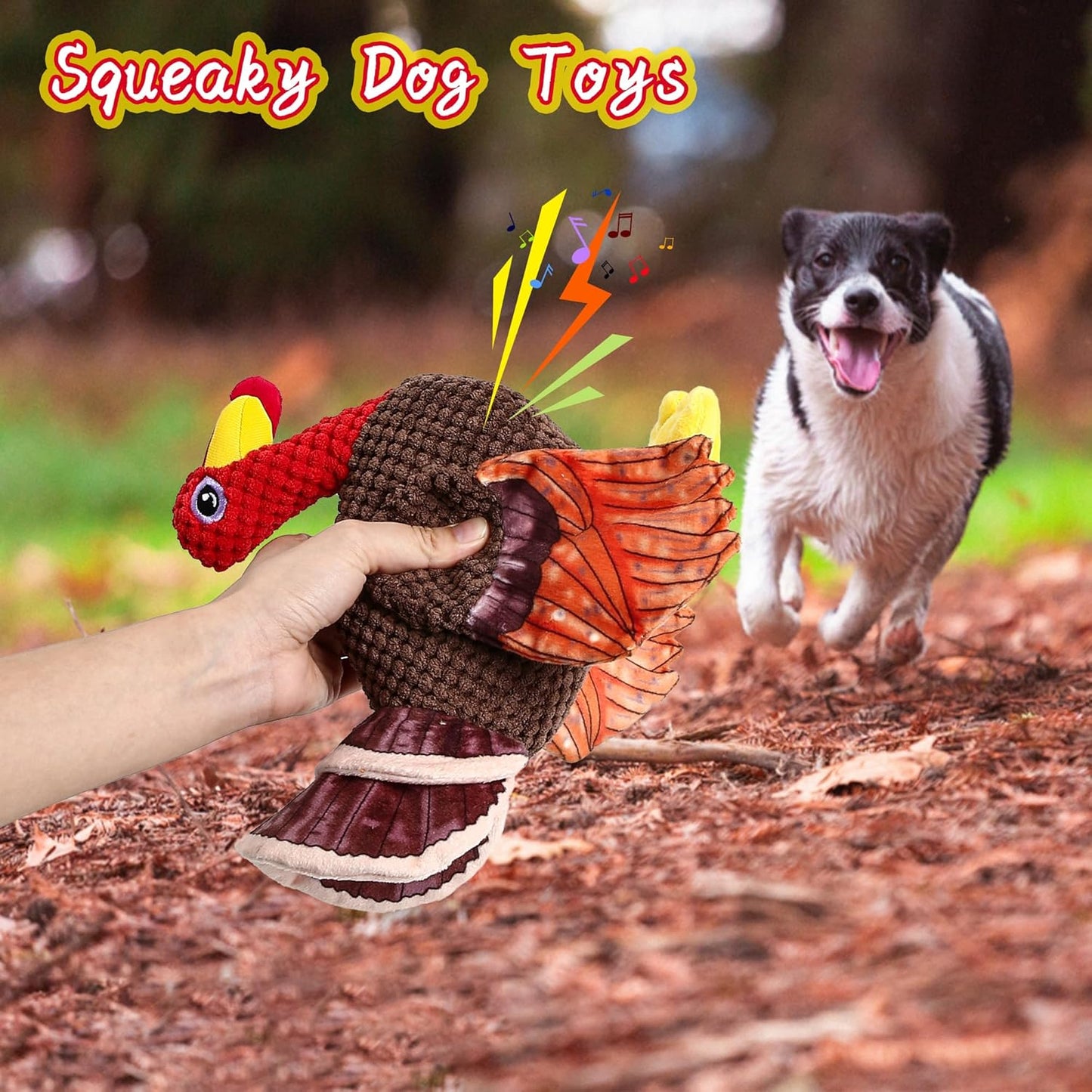 Thanksgiving Turkey Dog Toy for Medium and Small Breeds - Christmas Edition (Brown)
