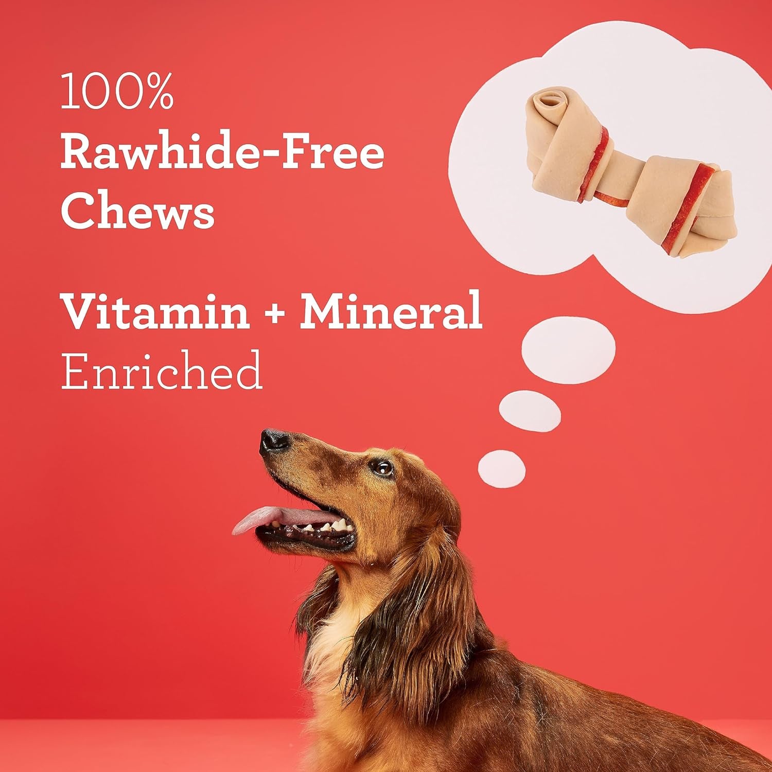 Mini Chews, Made with Real Chicken, Rawhide Free Chews for Dogs, 24 Count