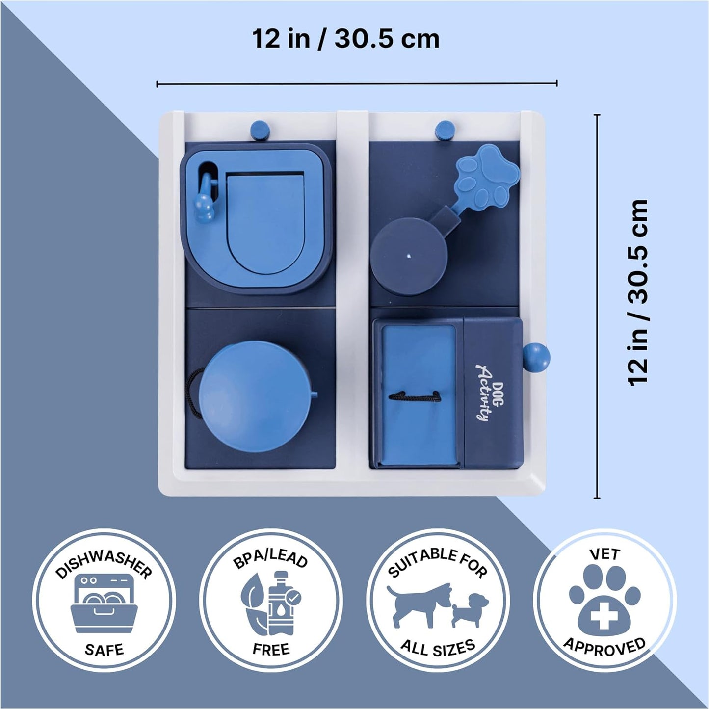 TRIXIE Poker Box 2 Dog Enrichment Toy, Advanced Level 3 Dog Puzzle, Interactive