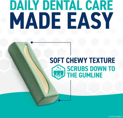 Dental Chews for Small Dogs (10-24 lbs) - 30 Count Blue Pouch for Enhanced Oral Care and Hygiene