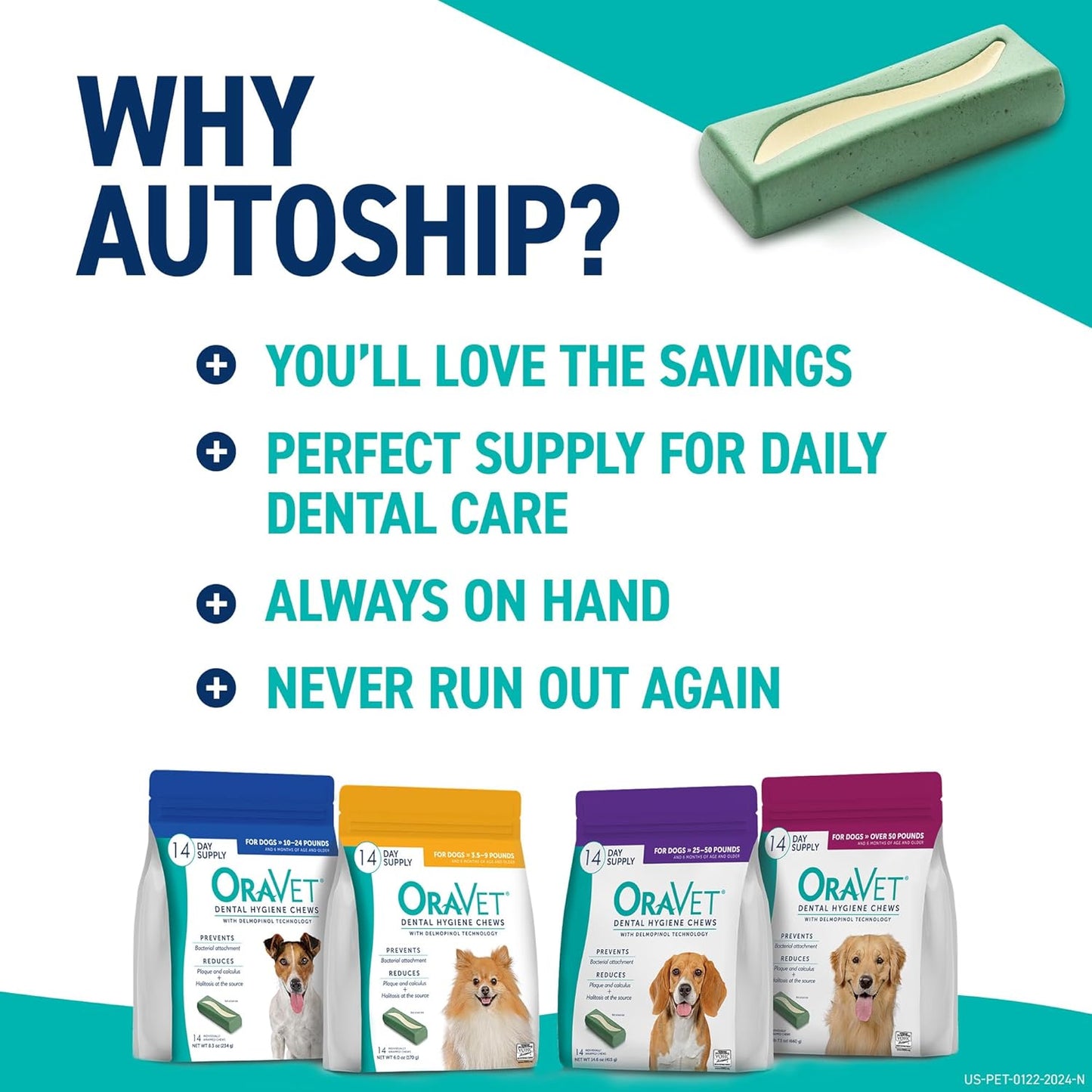 Dental Chews for Small Dogs (10-24 lbs) - 30 Count Blue Pouch for Enhanced Oral Care and Hygiene