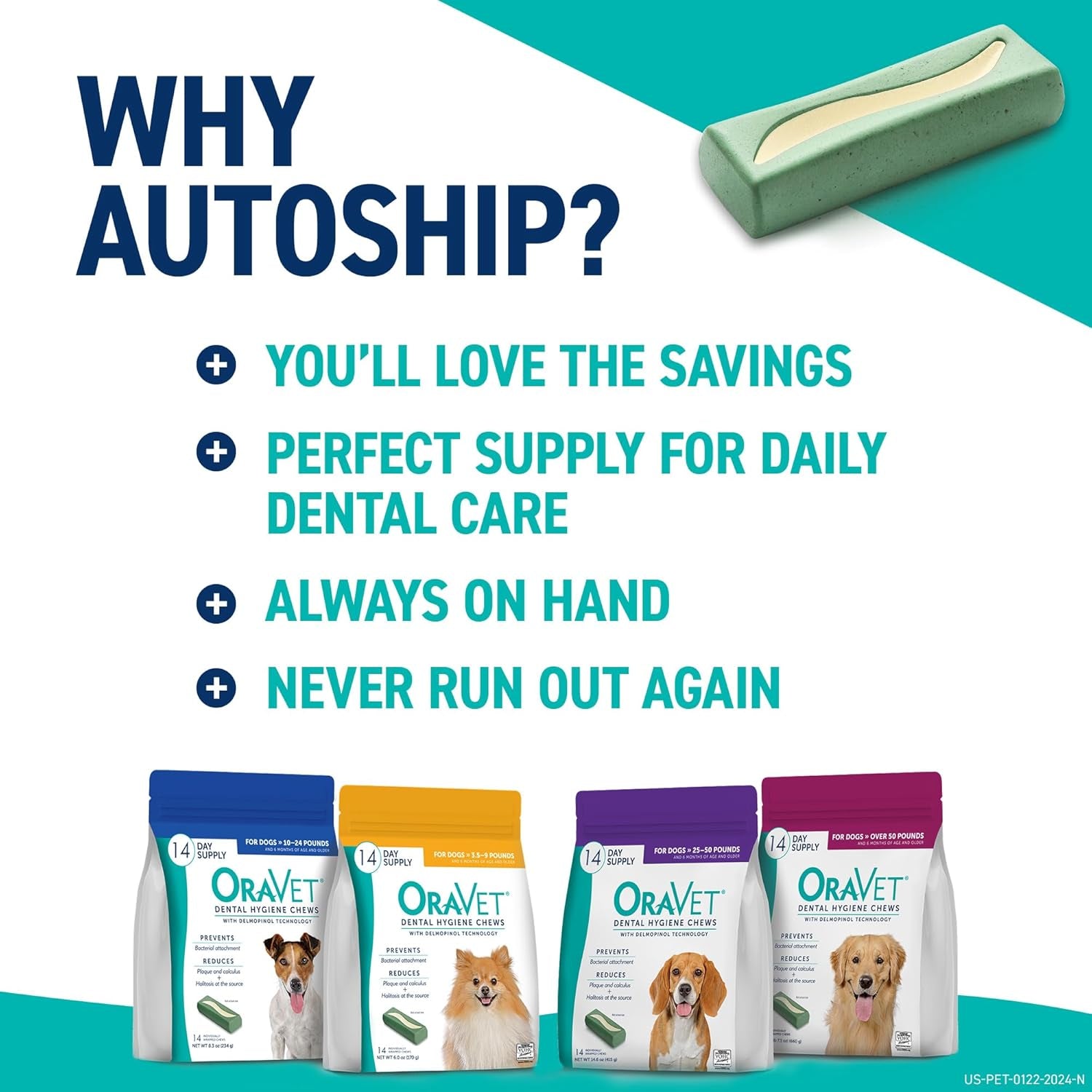 Dental Chews for Small Dogs (10-24 lbs) - 30 Count Blue Pouch for Enhanced Oral Care and Hygiene